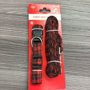 Pet Central Collar and Leash Set size medium adjustable color 14-20 inch 6 feet